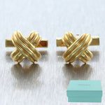 Men's Tiffany & Co. 18k Yellow Gold Signature "X" Cufflinks