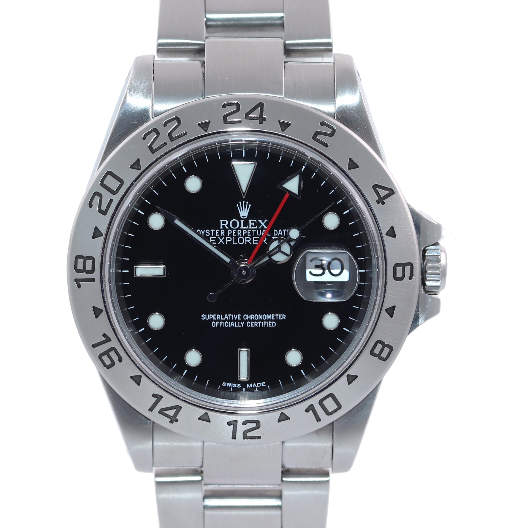 MINT 2001 Rolex Explorer II 16570 Black Date GMT 40mm Watch Box