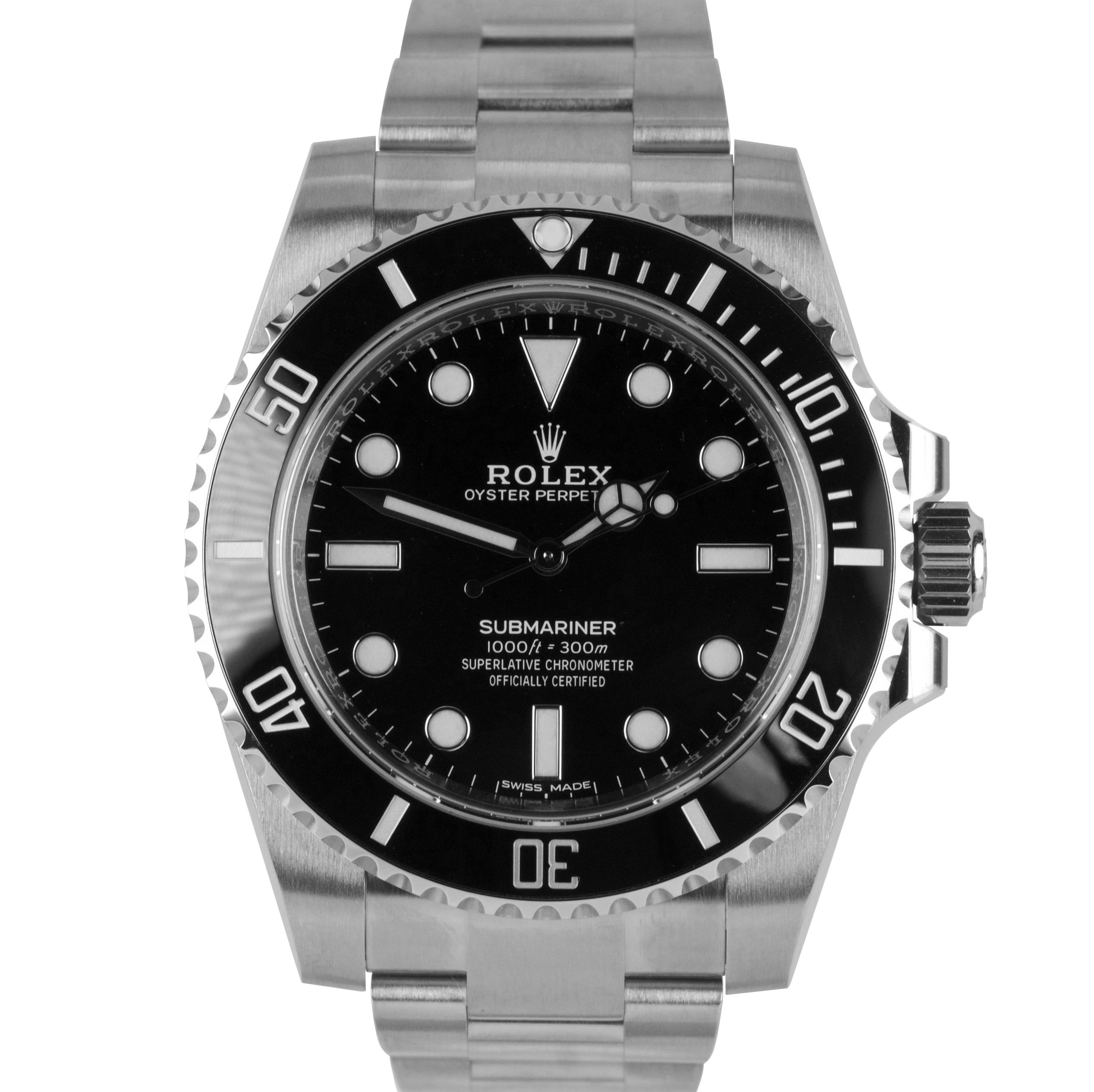 SEP 2019 UNPOLISHED Rolex Submariner No-Date Stainless Steel 40mm Watch 114060