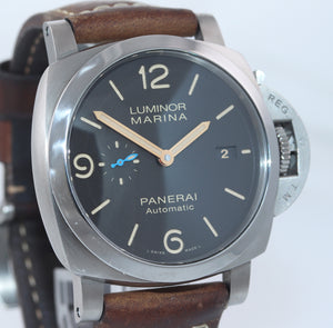 2019 PAPERS Panerai Luminor Marina PAM01351 PAM 1351 Brown Titanium Watch Box