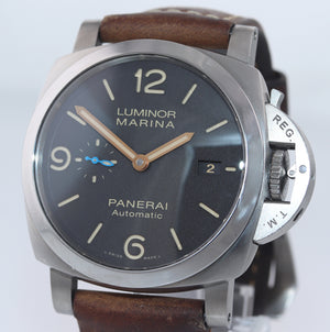 2019 PAPERS Panerai Luminor Marina PAM01351 PAM 1351 Brown Titanium Watch Box