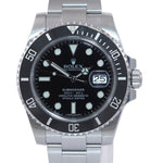 2016 PAPERS Mint Rolex Submariner Date 116610 Steel Black Dive Ceramic Watch Box