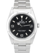 1995 Rolex Explorer I Black 36mm Stainless Steel Oyster Watch 14270 BOX PAPERS