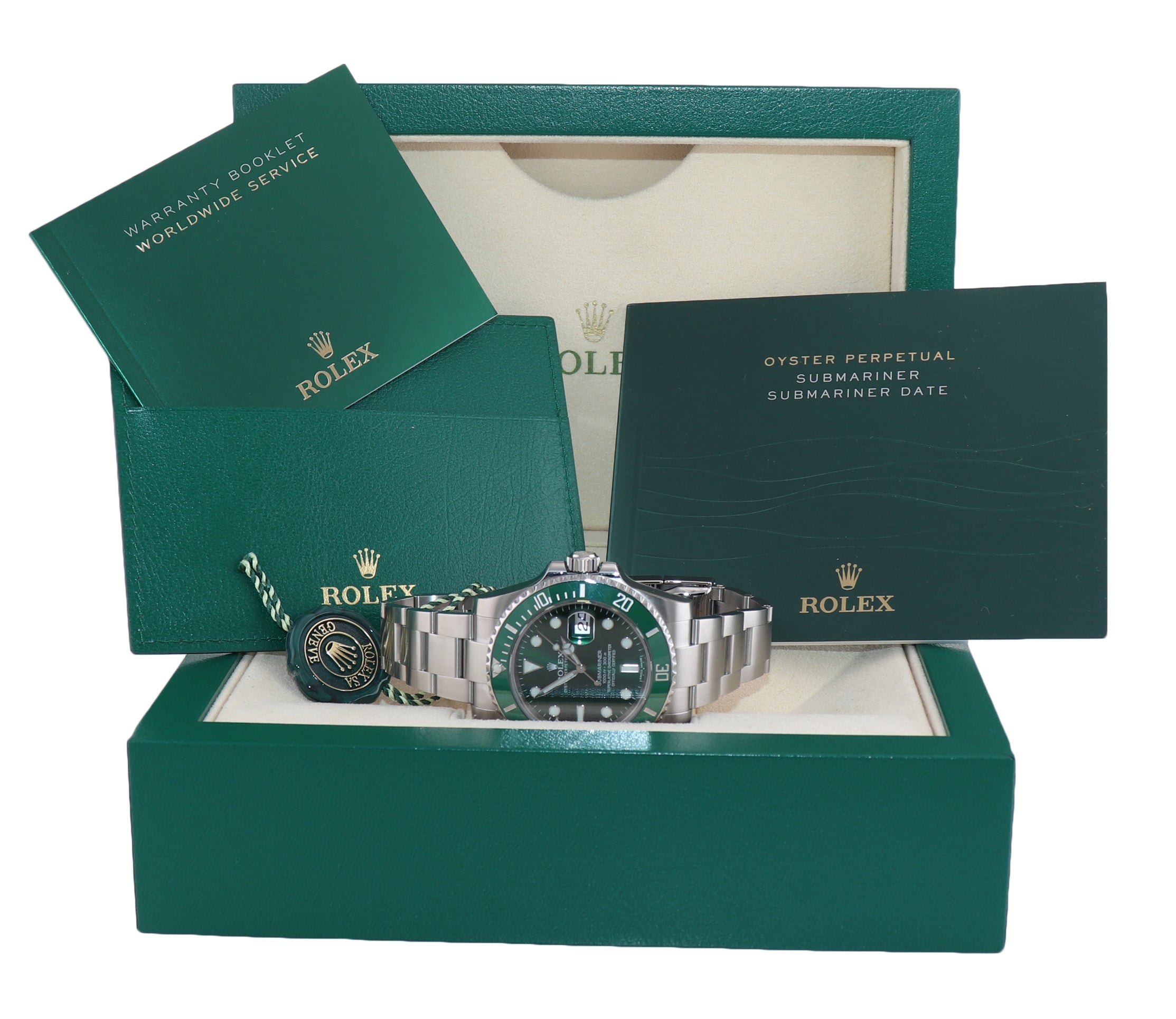 Copy of STICKERS Rolex submariner Hulk 116610LV 40mm Green Dial Ceramic Watch Box