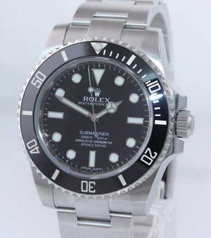 MINT 2019 Rolex Submariner No Date 114060 Steel 40mm Black Ceramic Watch Box