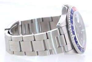 PAPERS Rolex GMT-Master 2 Pepsi Blue Red Steel 16710 40mm Tritium Watch Box