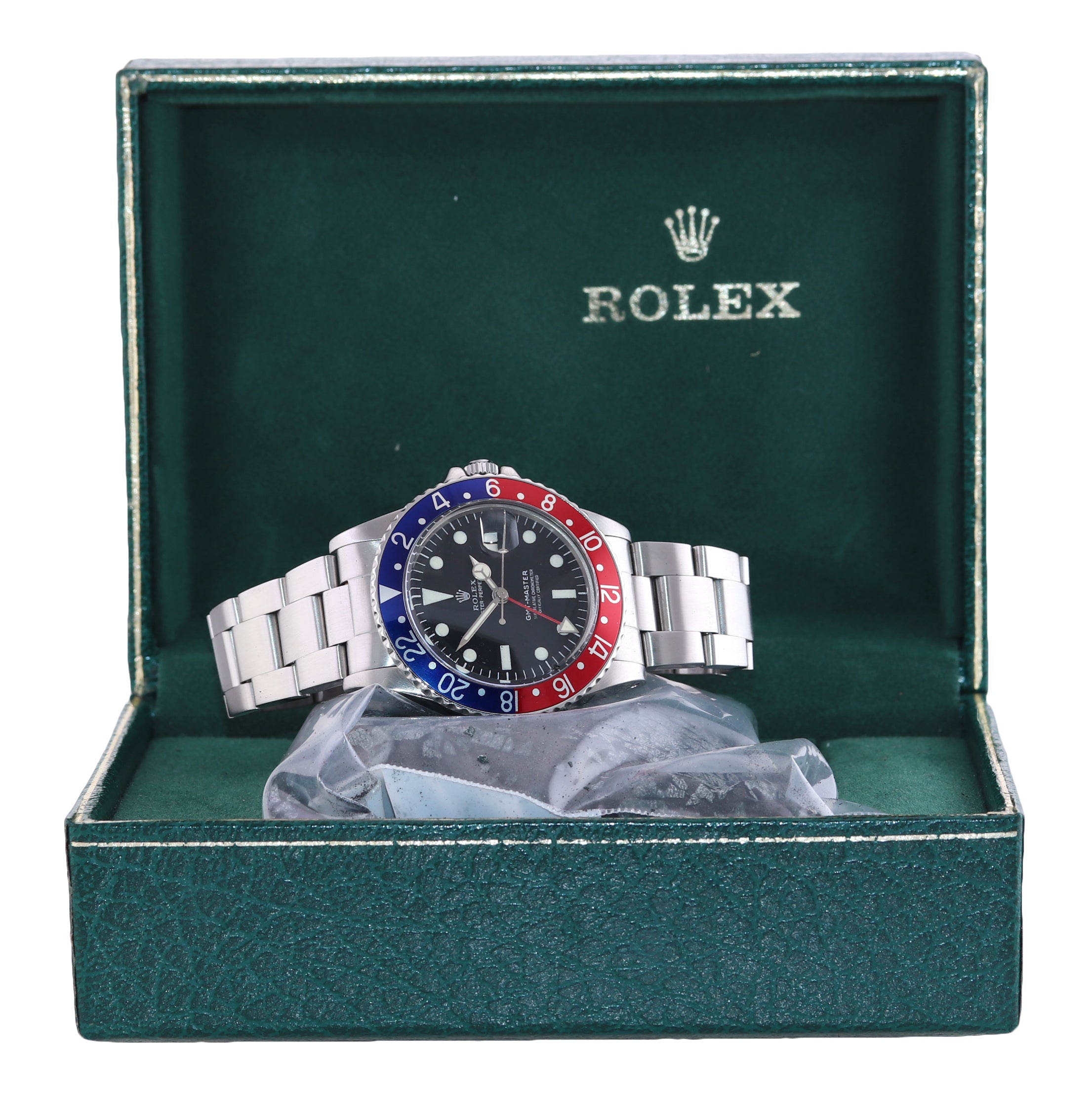 Rolex GMT-Master Pepsi Blue Red Steel Matte Oyster 16750 40mm Watch Box