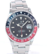 Rolex GMT-Master II Coke Black Red 16710 Patina Stainless Steel 40mm Watch Box