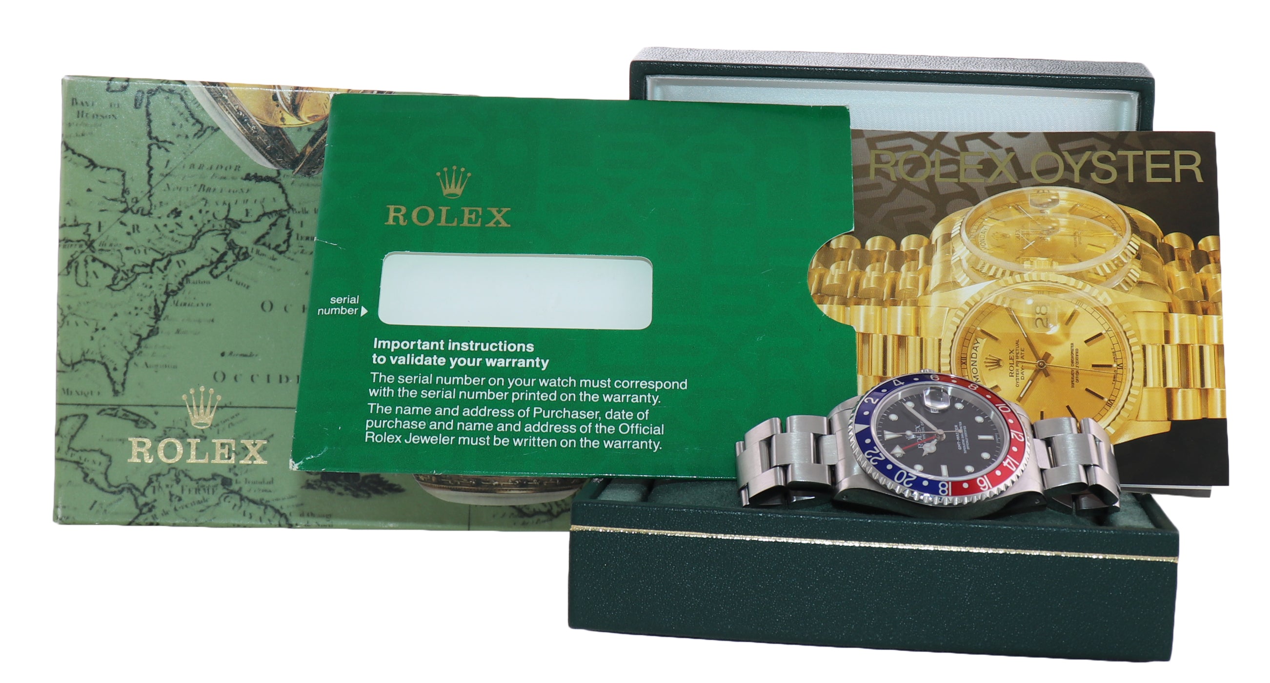 1998 Rolex GMT-Master Tritium Pepsi Blue Red Steel 16700 Watch Oyster Box