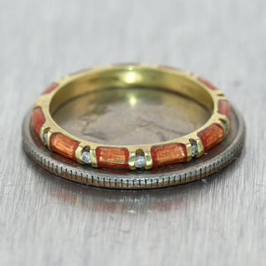 Hidalgo 18k Yellow Gold 0.10ctw Diamond Band Ring