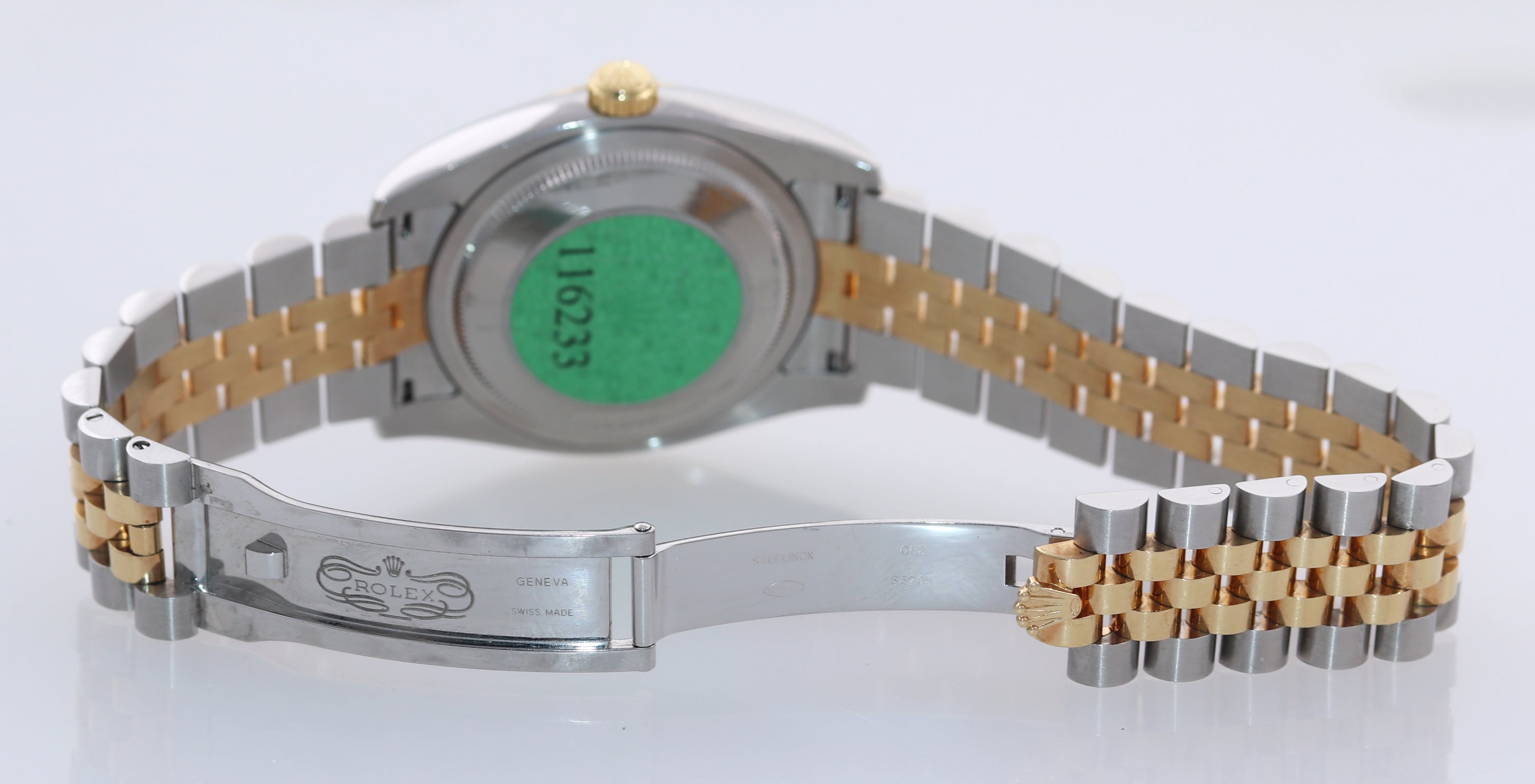 MINT PAPERS Rolex DateJust Jubilee 36mm MOP Roman 116233 18k Yellow Gold Watch