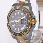 PAPERS Rolex GMT-Master 2 Ceramic 116713 Black Green Two Tone Steel Gold Watch