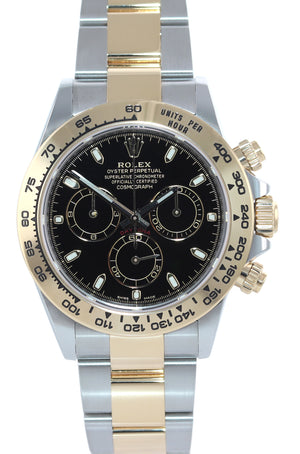 2021 NEW PAPERS Rolex Daytona Chrono 116503 Black Two Tone Steel 18k Gold Watch