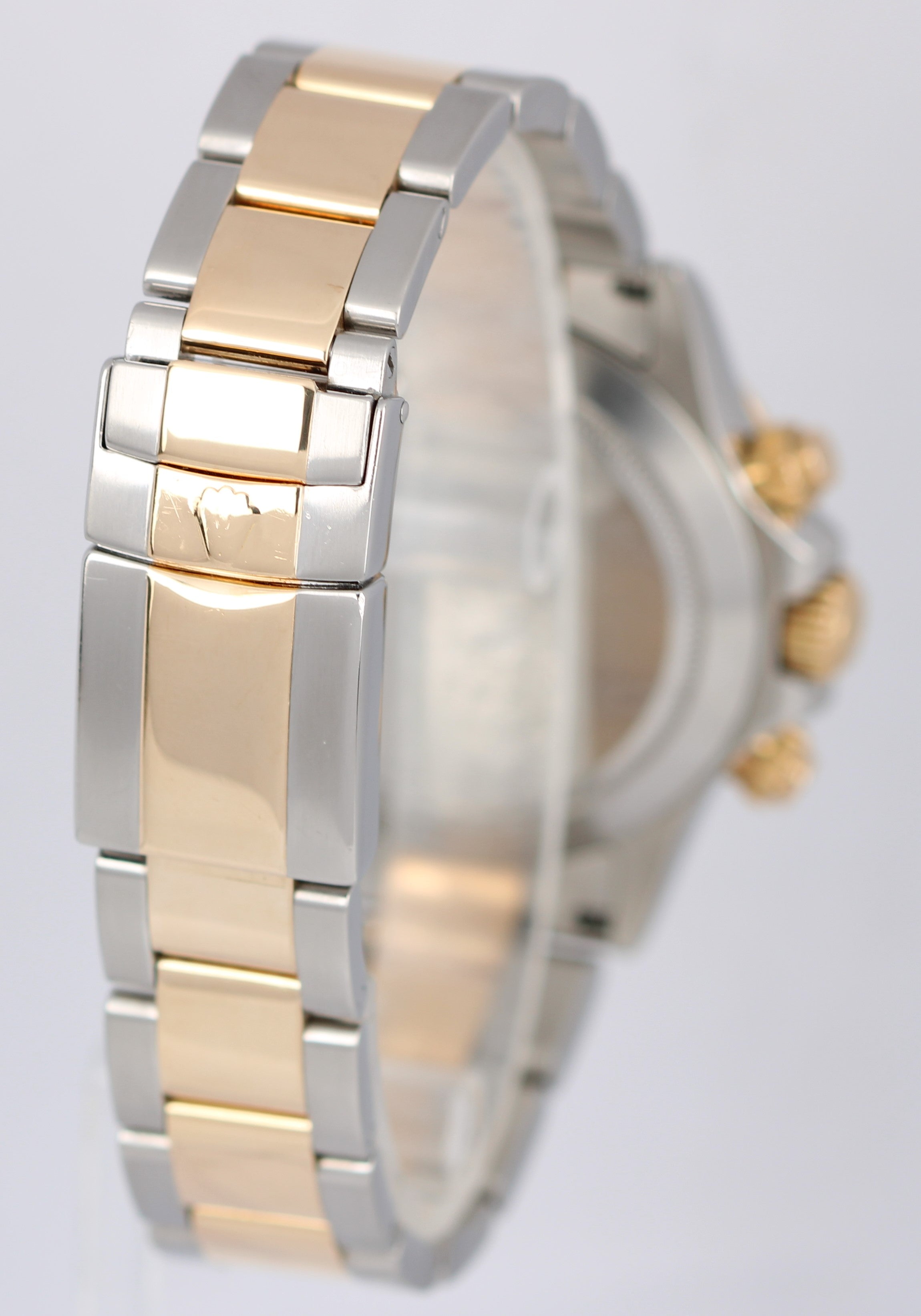 Rolex Daytona Two-Tone 18k Yellow Gold Stainless White DIA 40mm 116523 Watch