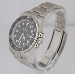 2020 NOS Rolex Submariner No-Date Stainless Steel Dive Ceramic 40mm Watch 114060