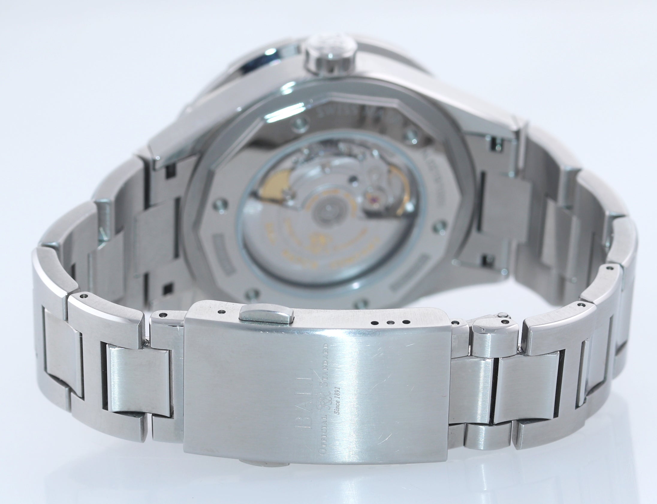 2019 Ball Roadmaster StarLight DM3050B Steel Day Date Chronometer 43mm Watch