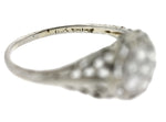 Ladies Antique Art Deco Estate 14K White Gold 0.21ctw Diamond Engagement Ring