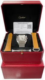 NEW Cartier Santos 42mm Automatic Stainless Steel White 4072 Watch WSSA0018