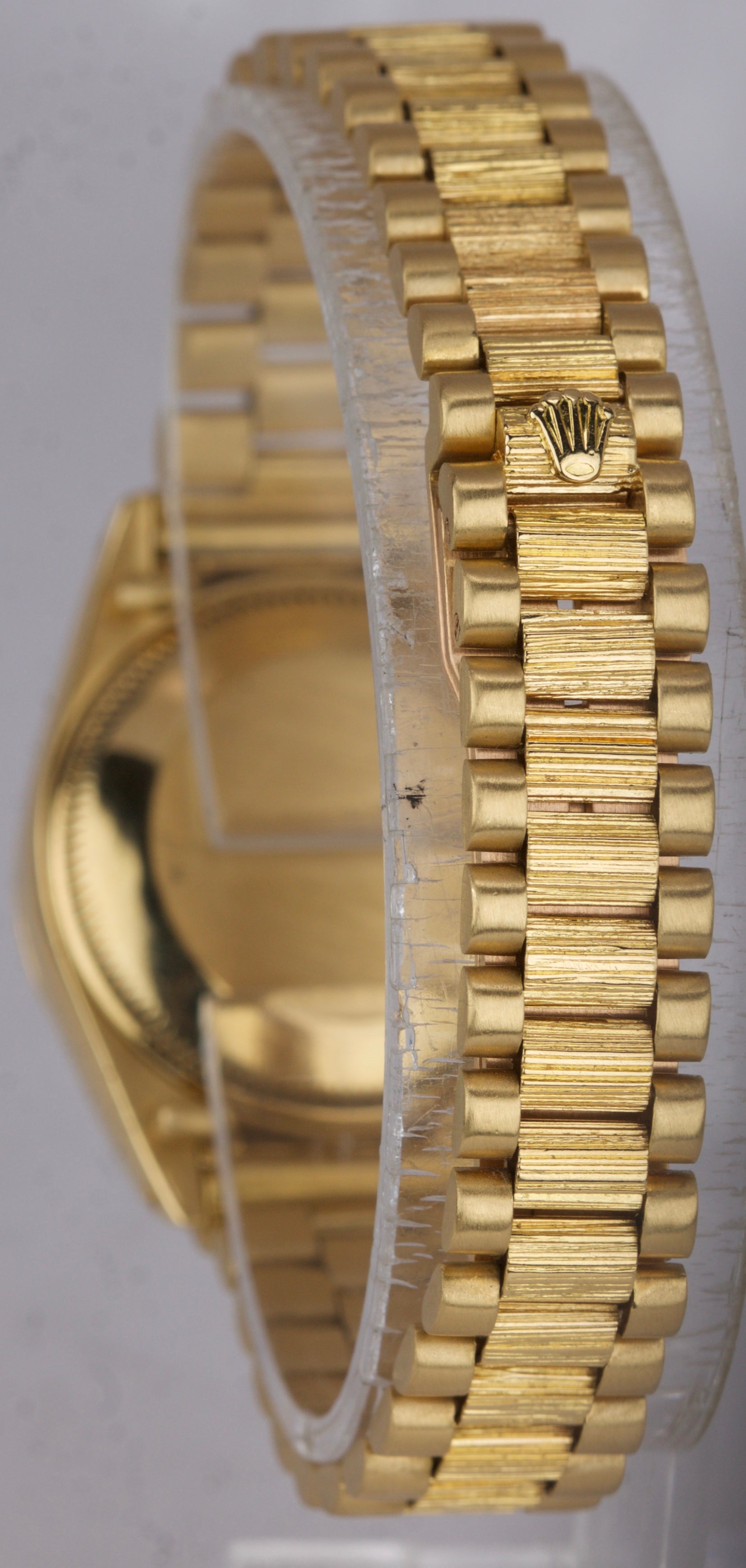 Rolex DateJust President Diamond Champagne 26mm Bark 18K Yellow Gold Watch 6927