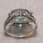 1930's Antique Art Deco 14k White Gold 0.75ctw Diamond Ring