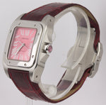 Cartier Santos 100 Midsize 33mm Automatic Stainless Pink Roman Numeral Watch