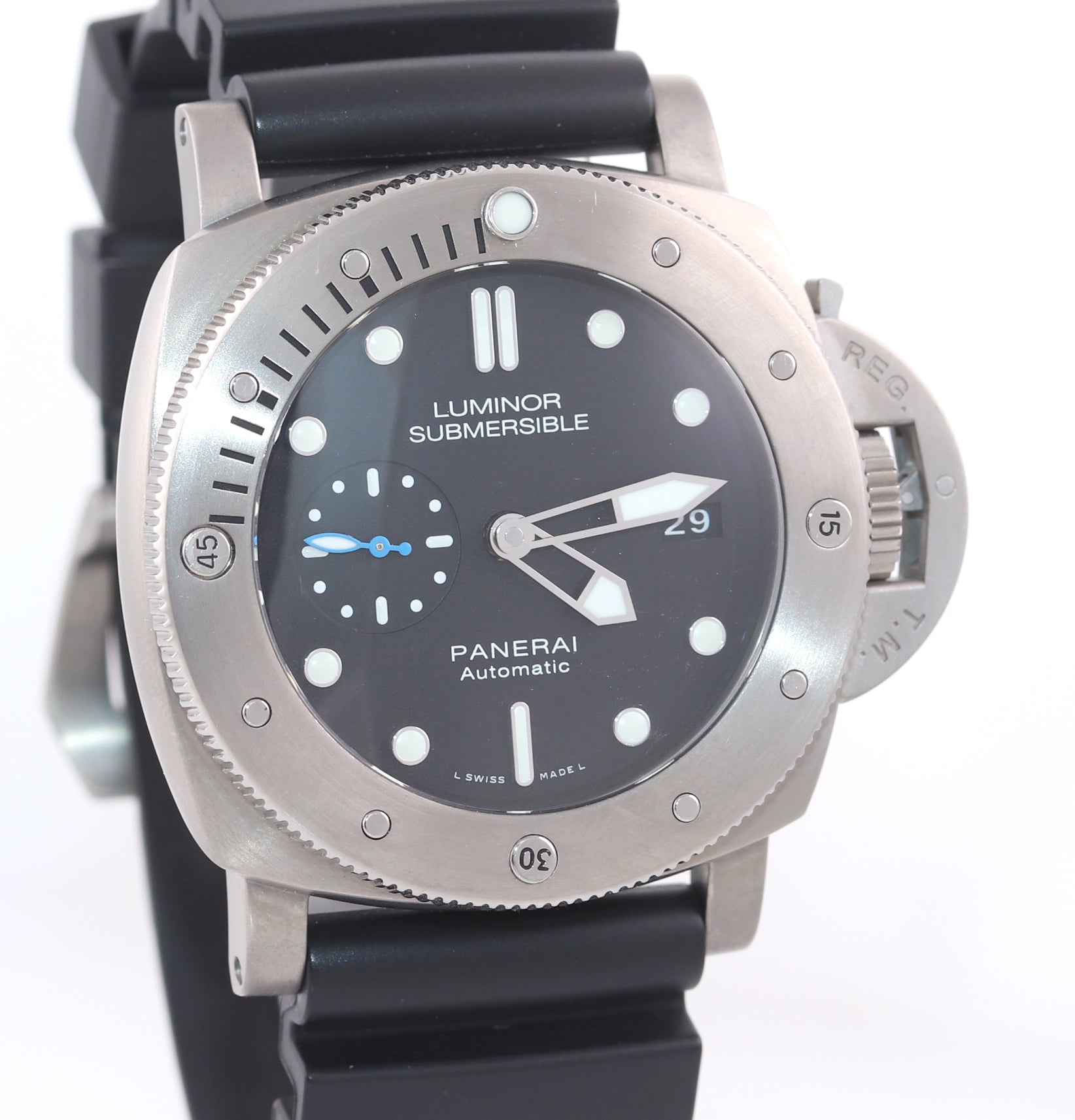 Panerai Luminor Submersible 1950 Titanium 47mm Automatic Date Watch PAM01305