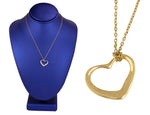 Tiffany & Co. Elsa Peretti 18k Yellow Gold 14x12mm Open Heart 18.25" Necklace