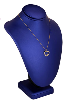 Tiffany & Co. Elsa Peretti 18k Yellow Gold 14x12mm Open Heart 18.25" Necklace
