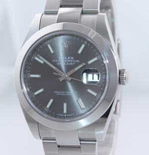 2020 PAPERS Rolex DateJust 41 Steel 126300 Dark Rhodium Oyster 41mm Watch Box