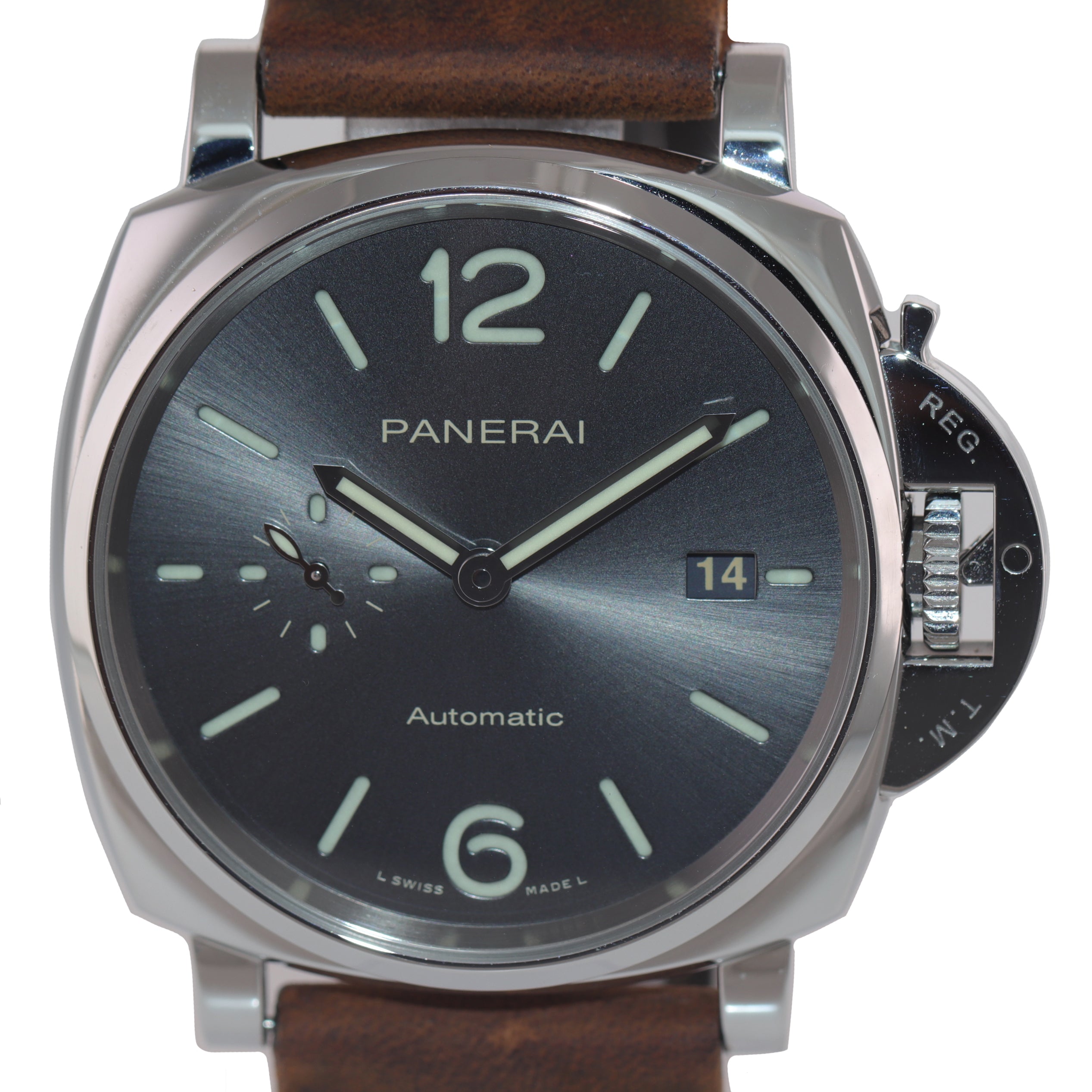 MINT Panerai Luminor Due PAM 904 42mm Automatic Rhodium Grey PAM00904 Watch