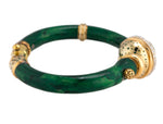 La Nouvelle Bague Unique 18K Yellow Gold 925 Green Enamel Diamond Bracelet