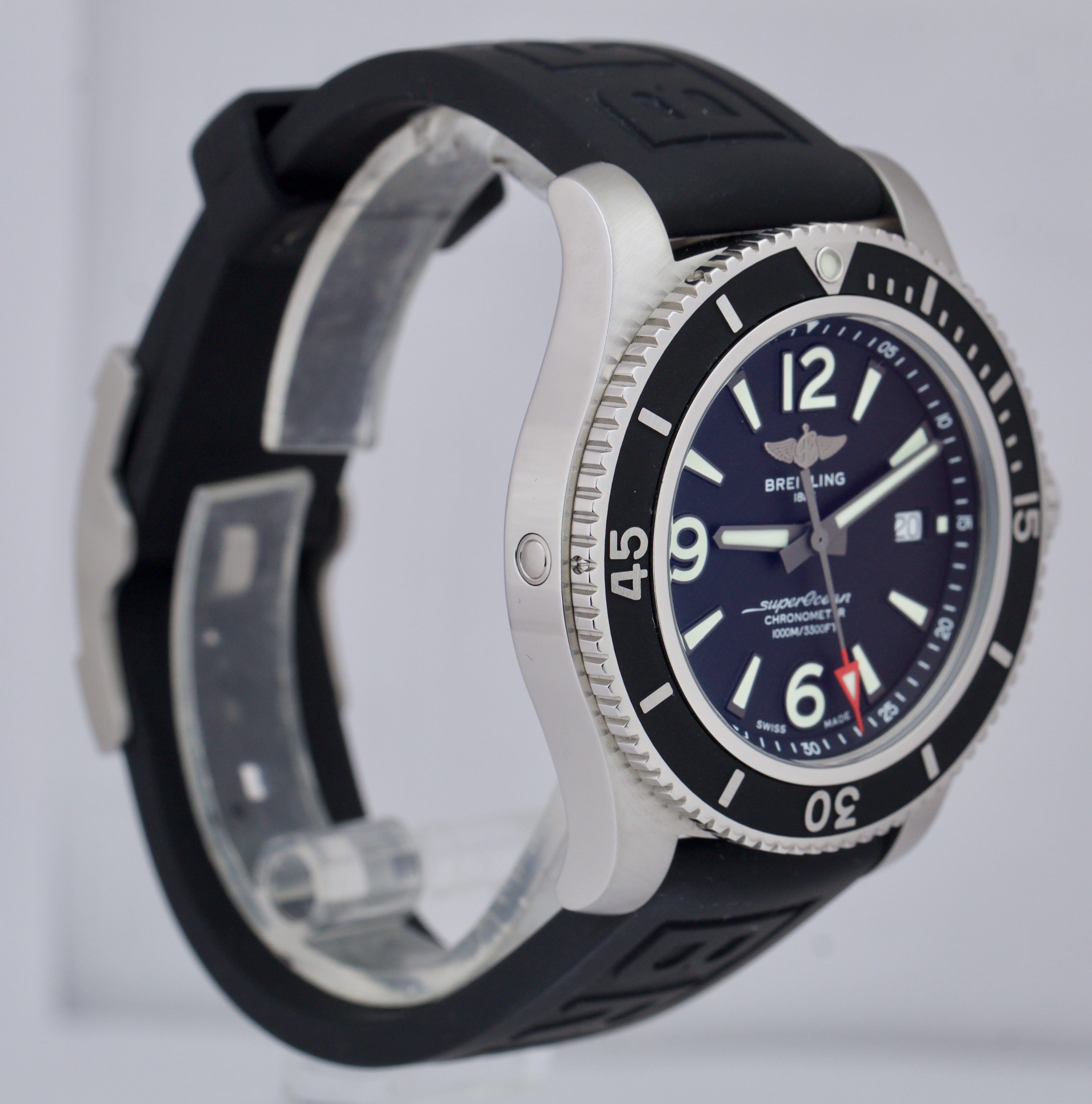 Breitling SuperOcean 44 Steel Black 44mm Date Dive A17367D71B1S2 Watch A17367