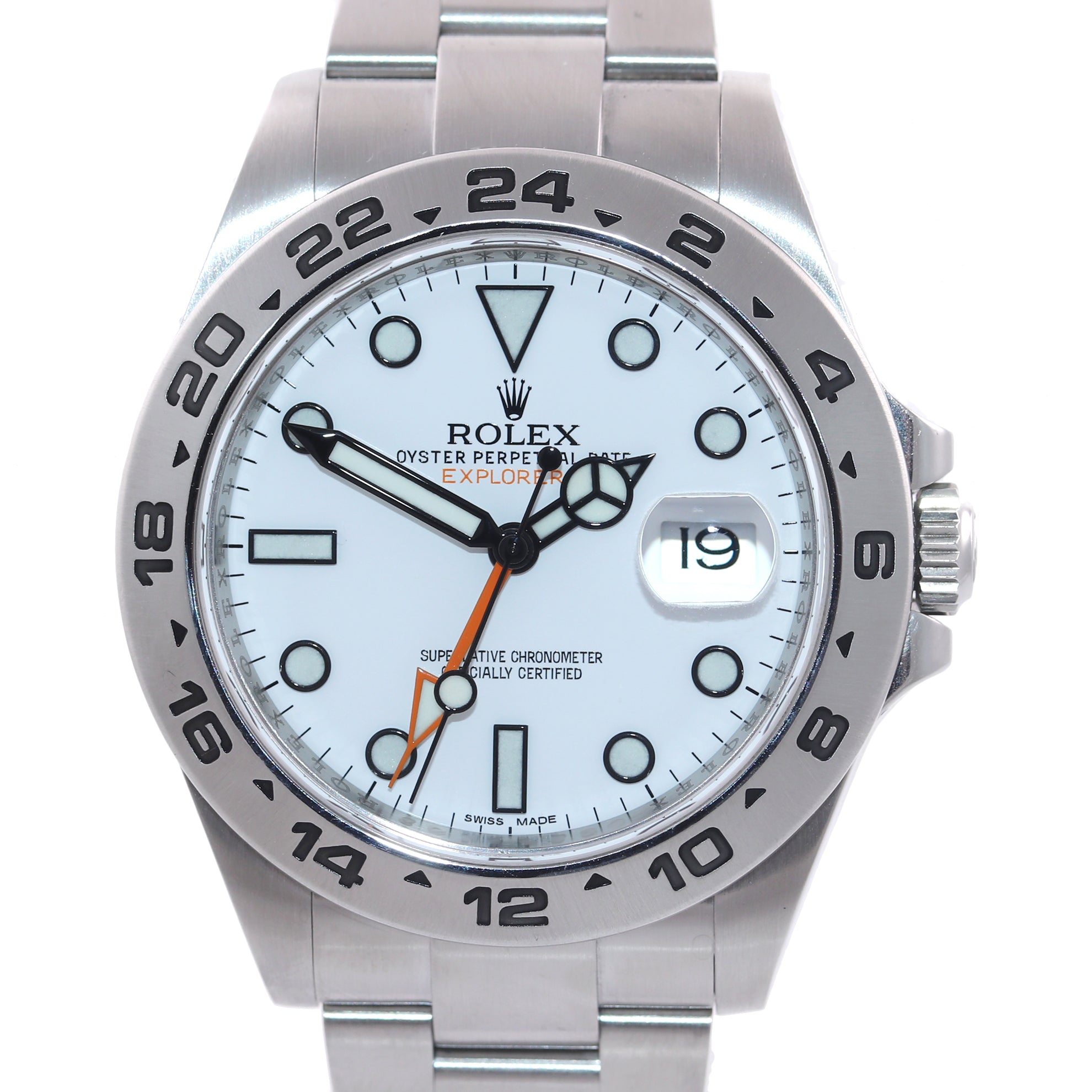 2020 Rolex Explorer II 42mm Polar 216570 White Steel Oyster GMT Watch Box