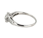 Antique Art Deco Platinum 0.89 CT Circular Brilliant Diamond Engagement Ring GIA
