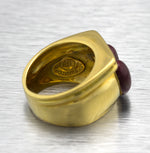Ladies La Nouvelle Bague 750 18K Yellow Gold Burgundy Heart Enamel Ring