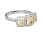 Elegant Ladies Piranesi 1.85 CT Yellow Canary Radiant Diamond Engagement Ring