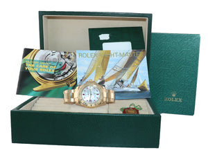 ORIGINAL MOP RUBY Rolex Yacht-Master 18k Yellow Gold 16628 40mm Watch Box