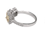 Elegant Ladies Piranesi 1.85 CT Yellow Canary Radiant Diamond Engagement Ring
