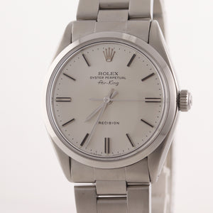 Rolex Oyster Perpetual Air-King Precision Steel 5500 34mm Silver Watch