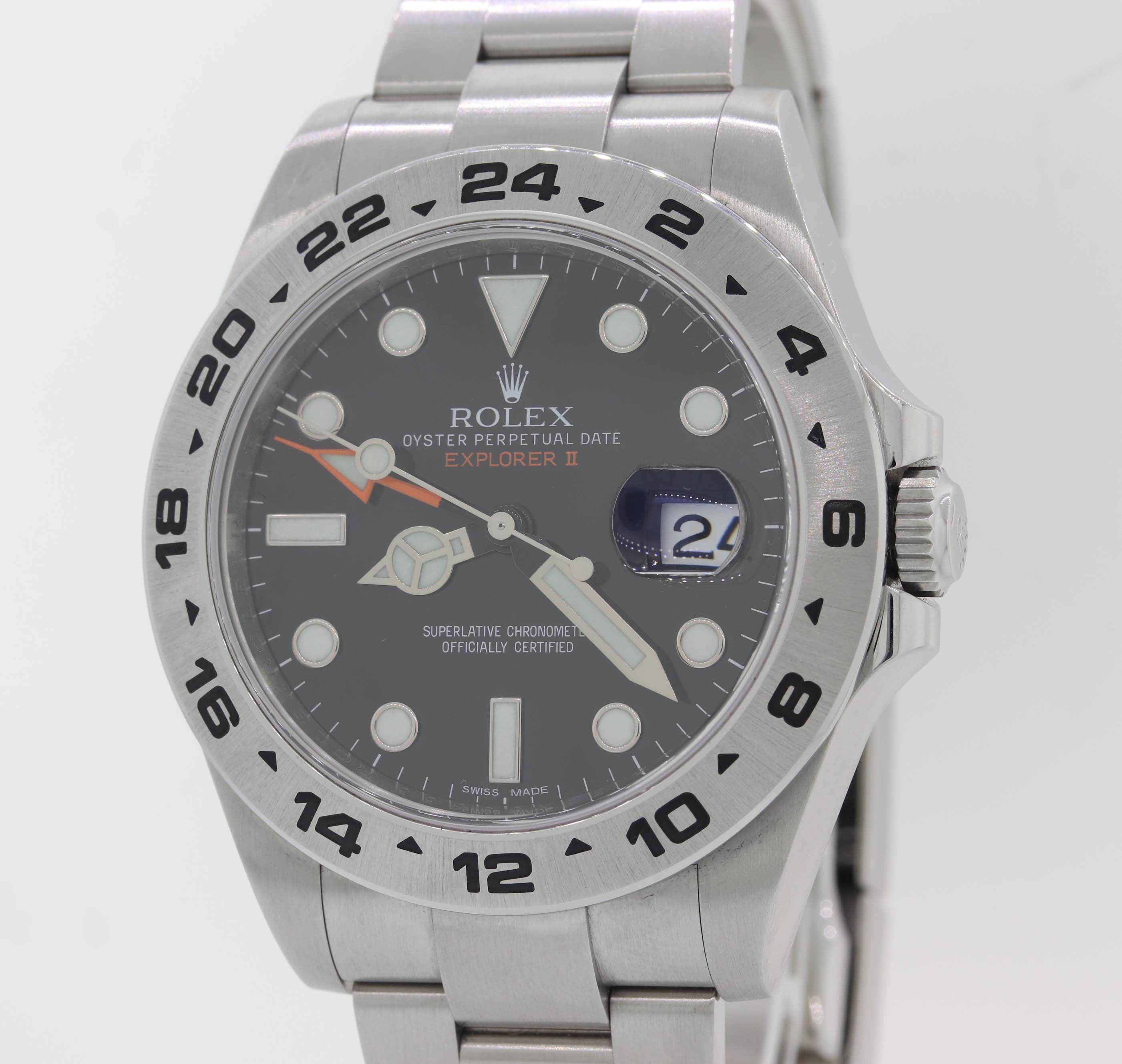 MINT 2019 PAPERS Rolex Explorer II 42mm 216570 Black Dial Steel GMT Date Watch