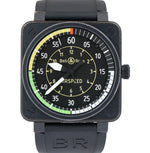 Bell & Ross BR01-92 Airspeed Black PVD 46mm Limited Steel Black Rubber Watch