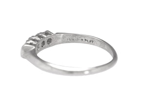 Lovely Ladies Modern Estate Platinum 0.36ctw Diamond Wedding Band Ring