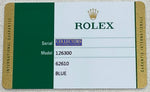 MINT PAPERS Rolex DateJust 41 Steel 126300 Blue Dial Jubilee 41mm Watch Box