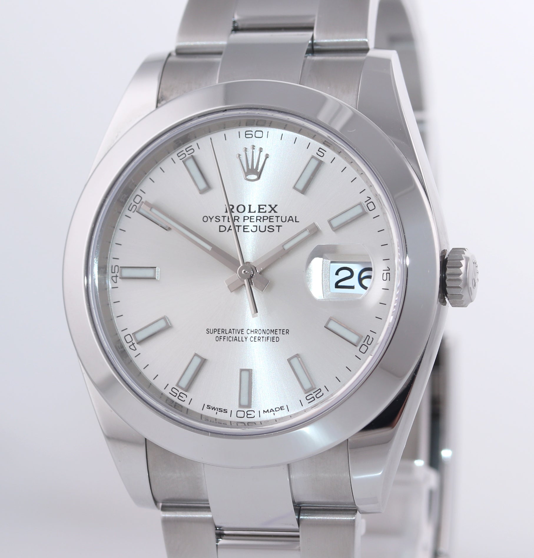 NEW UNWORN PAPERS 2020 Rolex DateJust 41 Steel 126300 Silver Oyster 41mm Watch