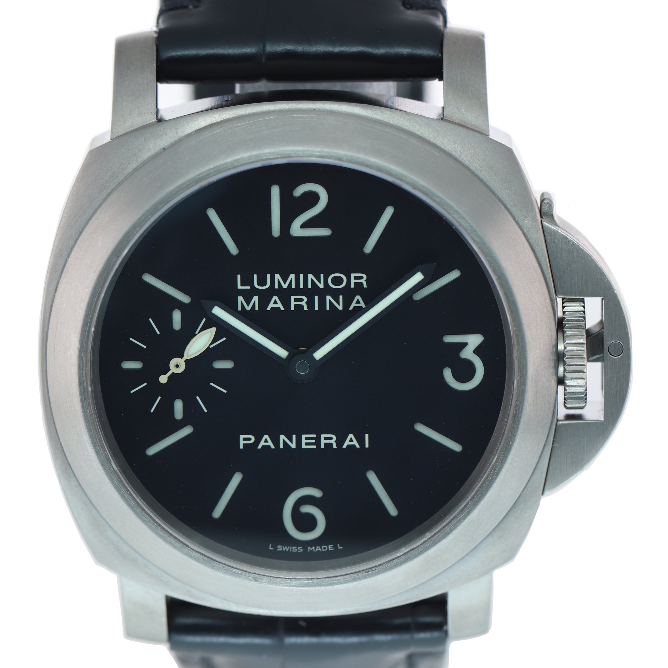 PAPERS Panerai PAM 177 44mm Luminor Marina Titanium Manual Black Watch PAM00177