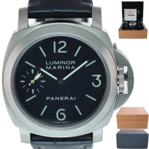 PAPERS Panerai PAM 177 44mm Luminor Marina Titanium Manual Black Watch PAM00177
