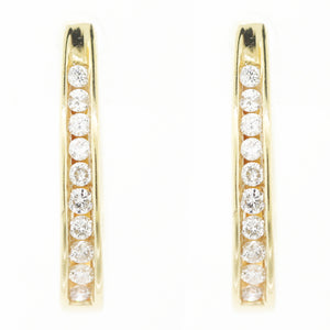 IN & OUT HOOP 18k Yellow Gold 0.50ctw Diamond Earrings