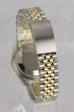 Rolex DateJust 36mm 18K Two-Tone Gold Steel 16013 Black Diamond Jubilee Watch