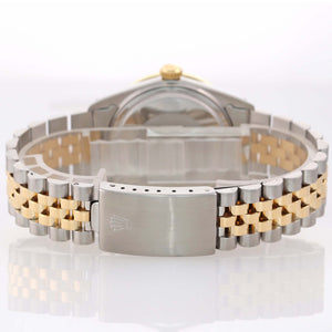 DIAMONDS Rolex DateJust 16013 MOP Diamond Bezel Two Tone Gold Jubilee Watch