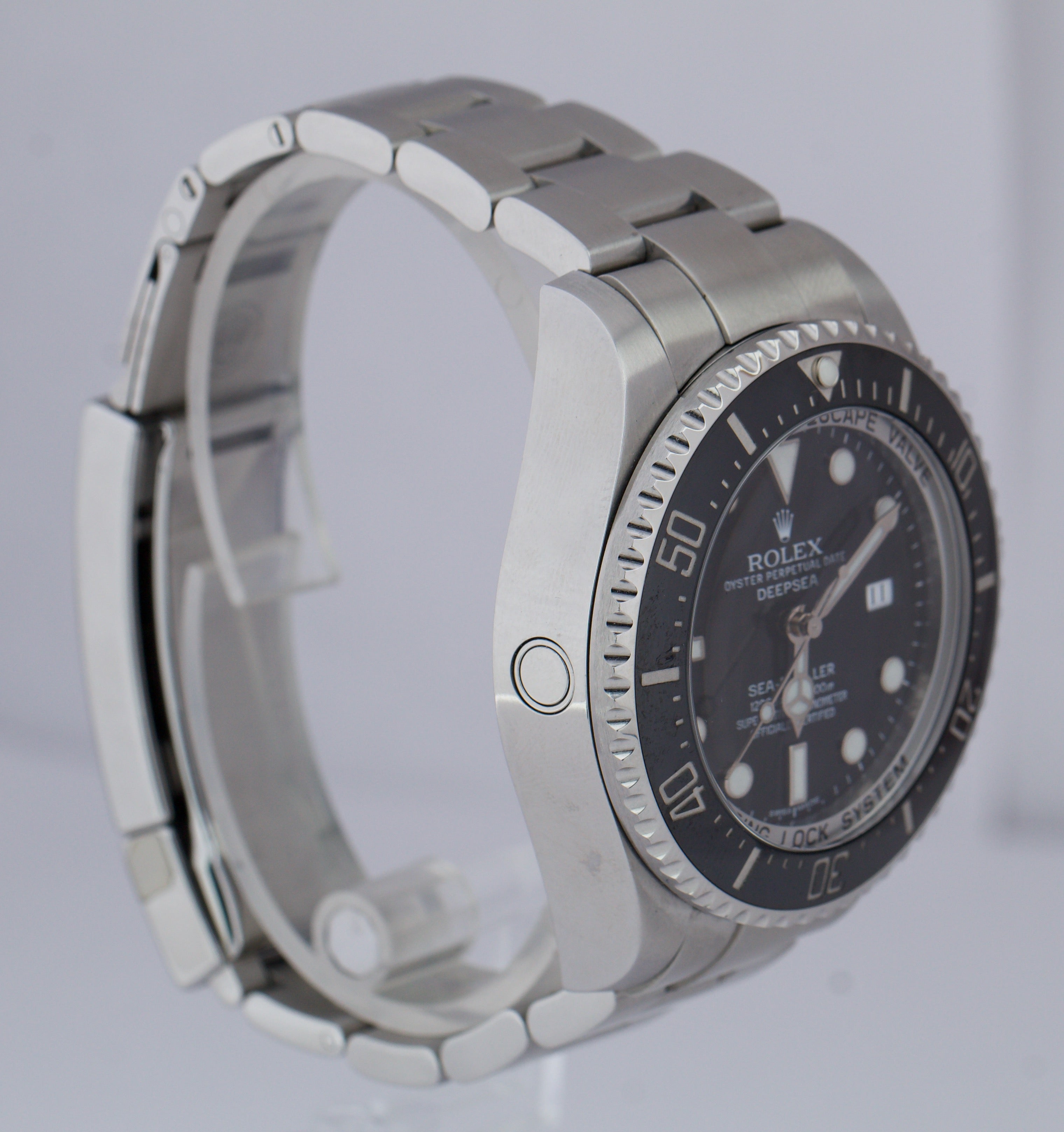 UNPOLISHED Rolex Sea-Dweller Deepsea Stainless Steel 44mm Black Watch 116660